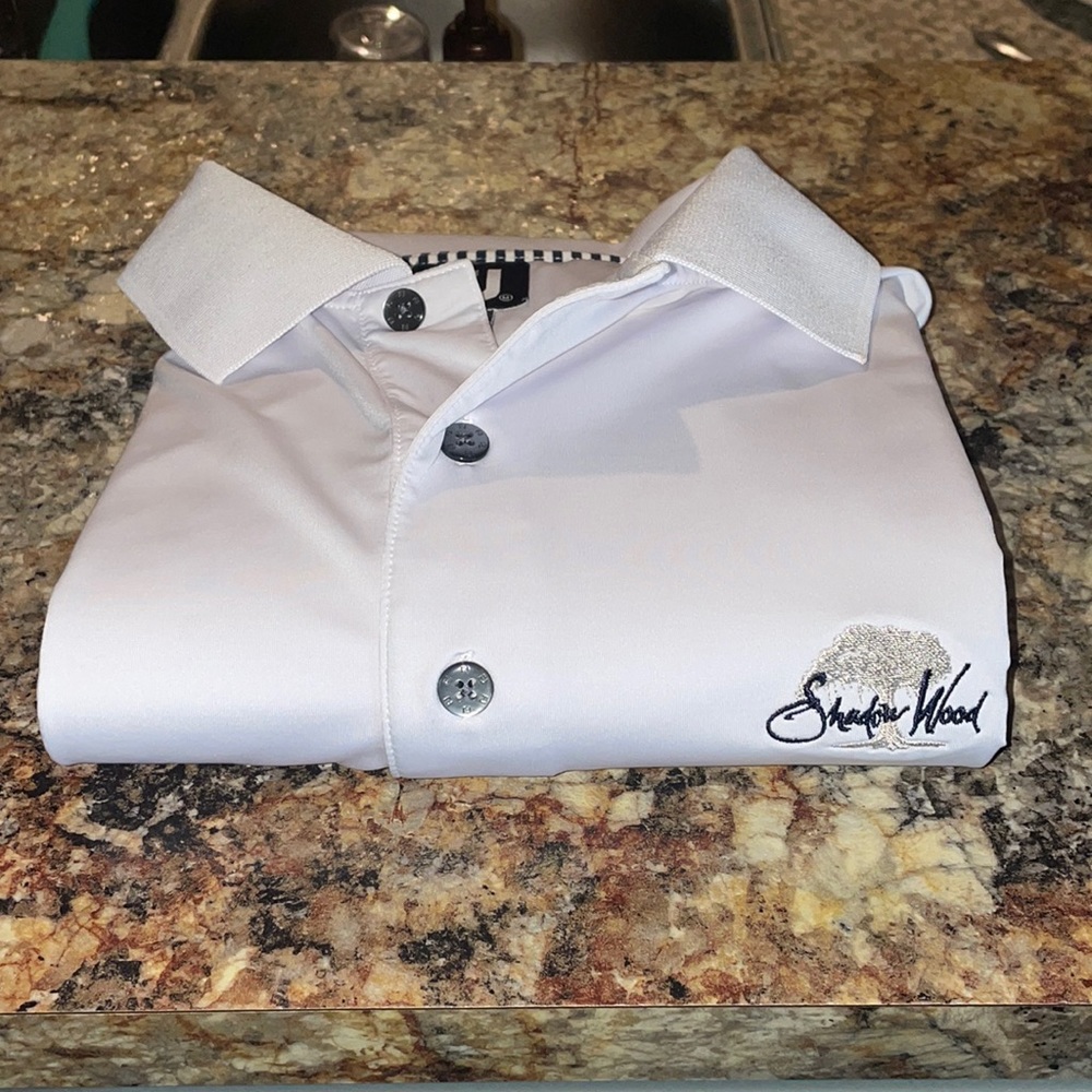 Footjoy white golf polo, size medium.